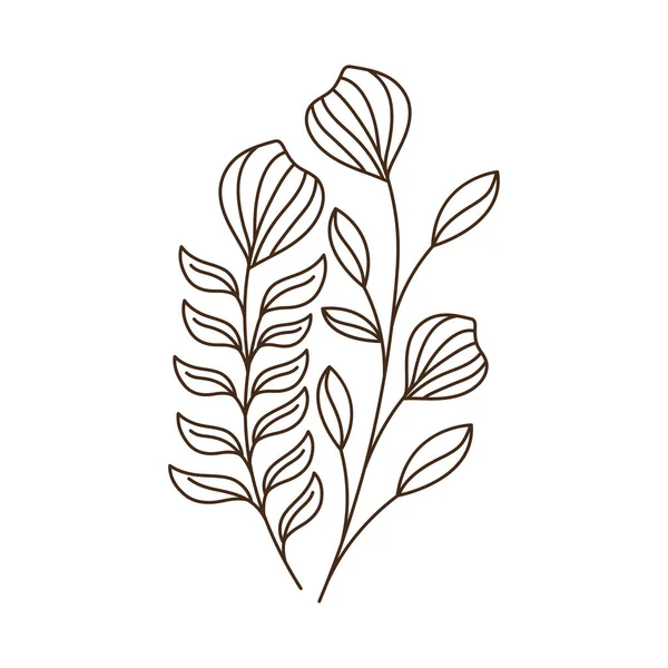 Flowers Leafs Plant Icon — Stockvektor