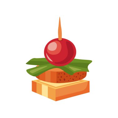 appetizer snack with tomato icon