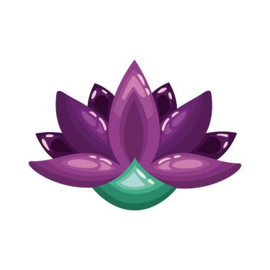 purple lotus flower deocrative icon
