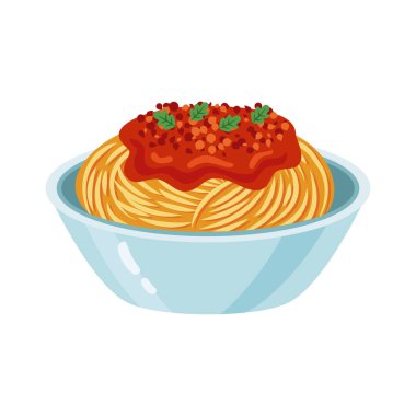 delicious italian Bolognese spaghetti icon