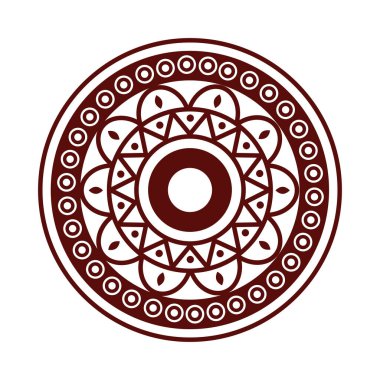 brown mandala decoration ethnic icon