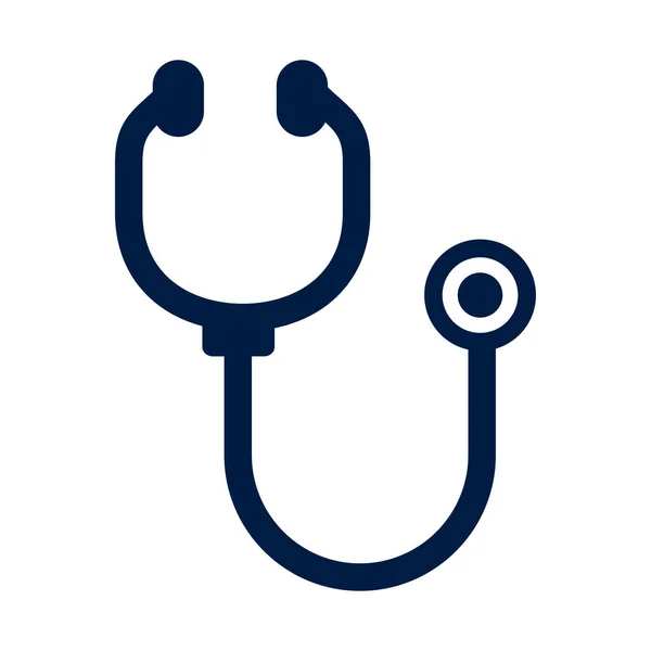 Stethoscope Medical Tool Isolated Icon — Stock Vector