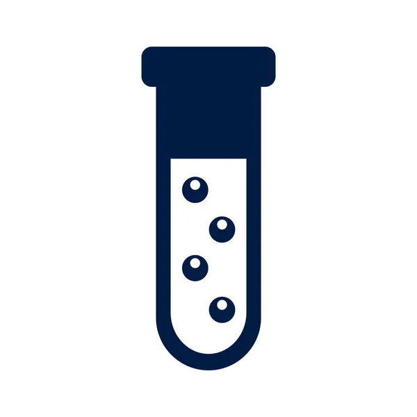Laboratorio Tubo Prueba Aislado Icono — Archivo Imágenes Vectoriales