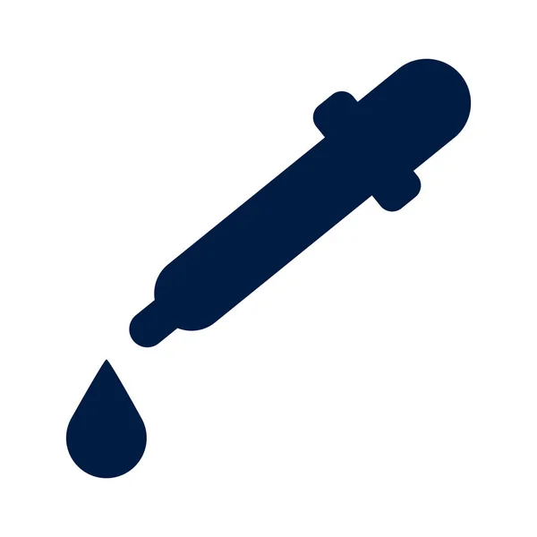 Dropper Medical Tool Silhouette Icon —  Vetores de Stock