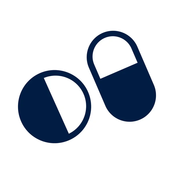 Capsule Pill Medicine Icon — Vector de stock