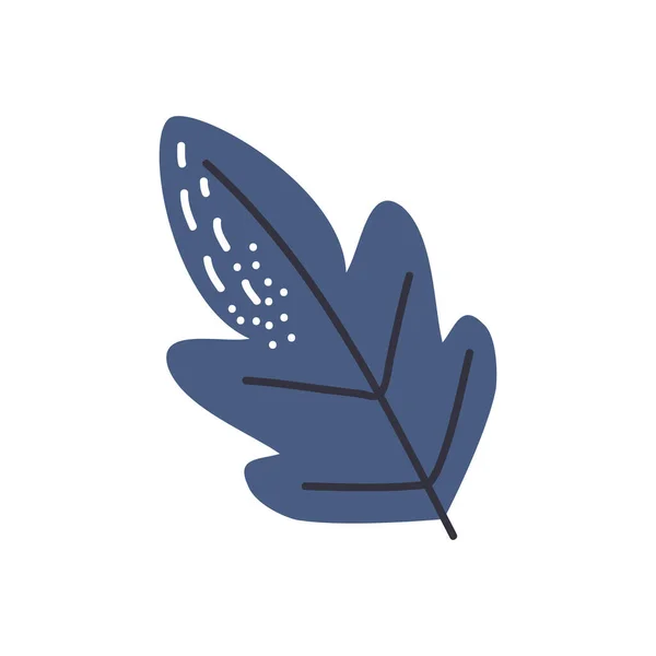 Blue Leaf Plant Foliage Nature Icon — Stockvektor