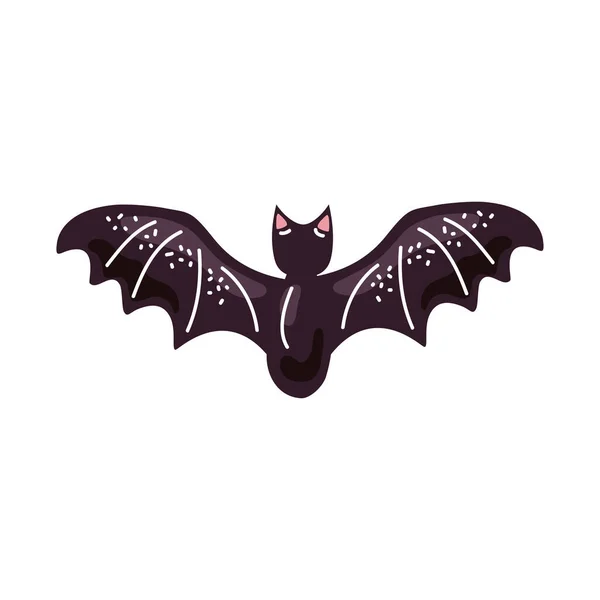 Halloween Murciélago Vuelo Animal Icono — Vector de stock