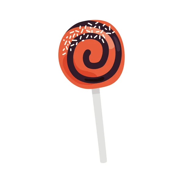 Halloween Red Sweet Lollipop Icon — Vector de stock