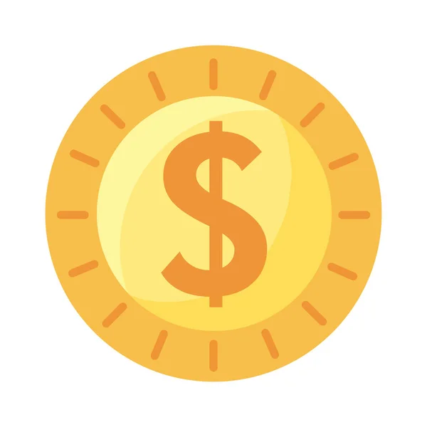 硬币货币美元经济图标 — 图库矢量图片