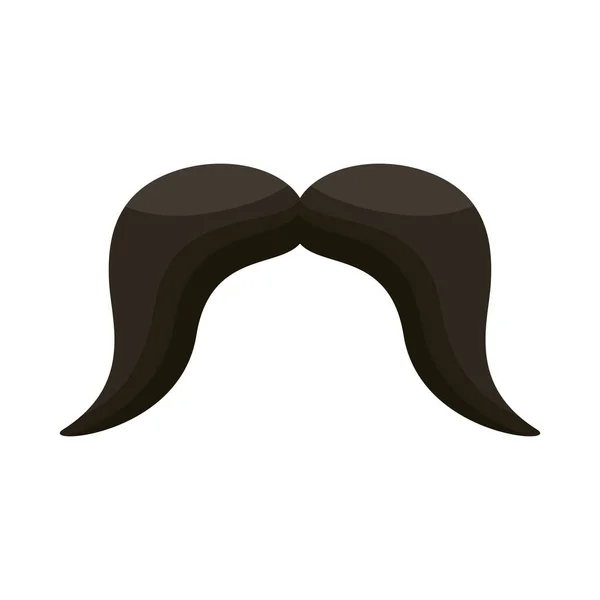 Mustache Macho Accessory Isolated Icon — Stock Vector