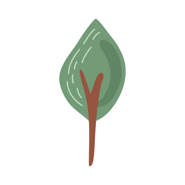 Pine Tree Plant Forest Nature Icon — Stockvector