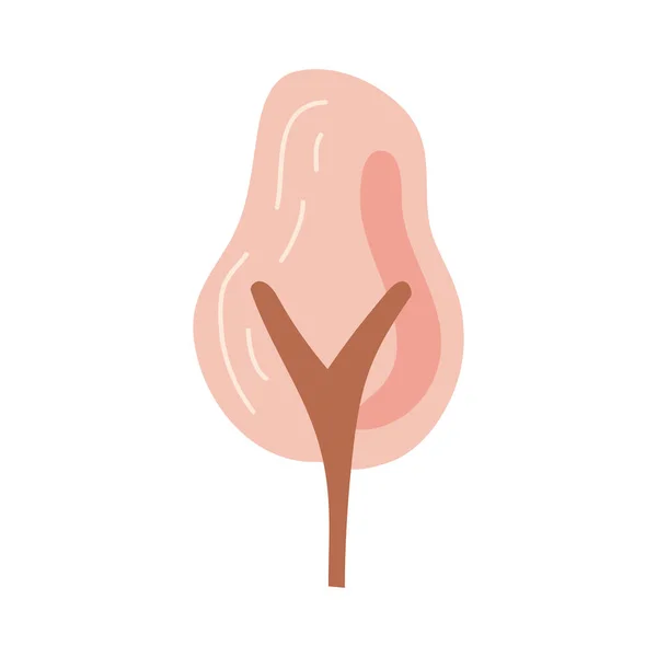Pink Tree Plant Forest Nature Icon — Stockvektor