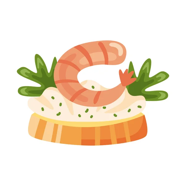 Shrimp Sauce Appetizer Icon — Stock Vector