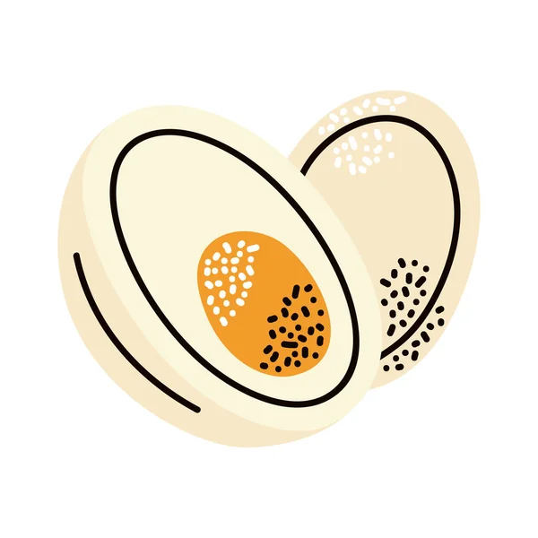 Eggs Boiled Healthy Food Icon — Stok Vektör