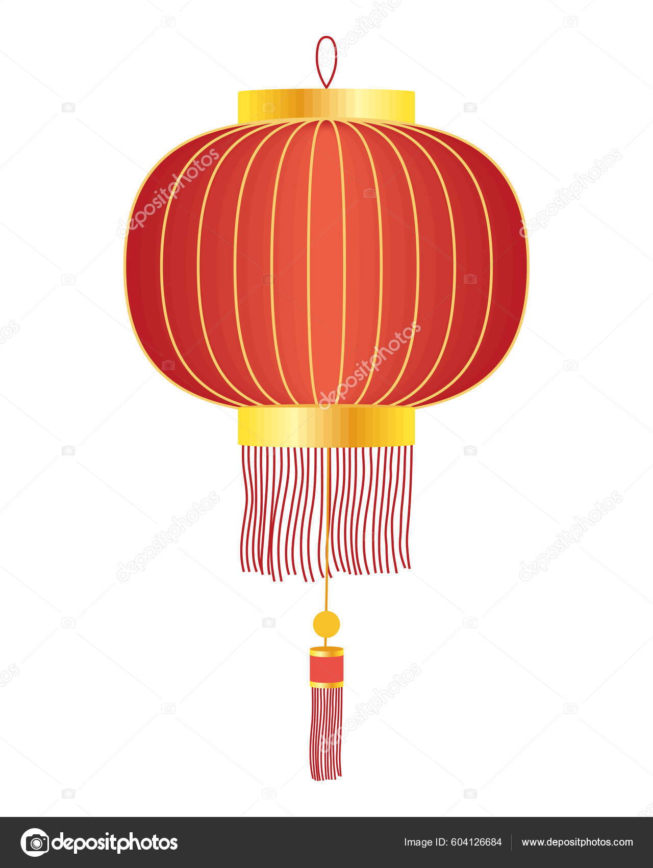 Circular Asian Lamp Hanging Icon Stock Vector Image by ©yupiramos