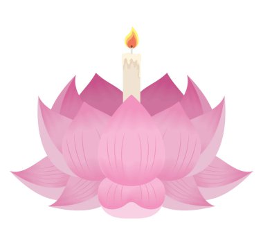 pink lotus flower loy krathong decoration