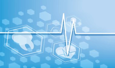 health poster with heartbeat background