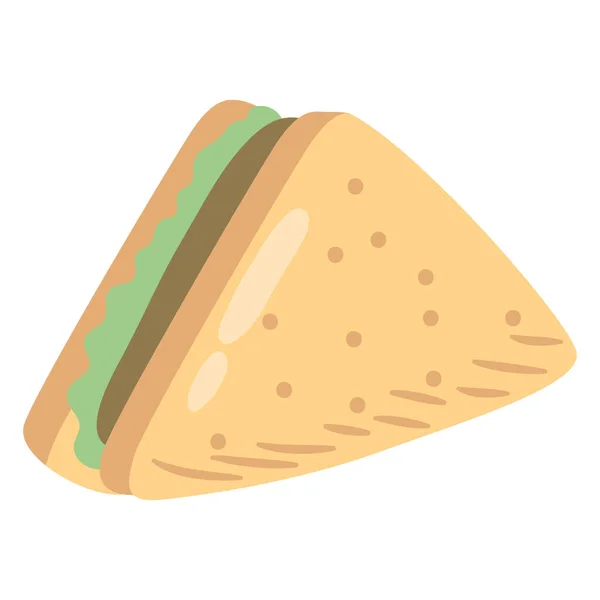 Delicious Triangular Sandwich Food Icons — Vetor de Stock