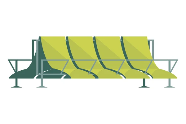 Green Waiting Room Chairs Icon — Image vectorielle