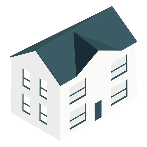 House Gray Roof Icon — Stockvektor