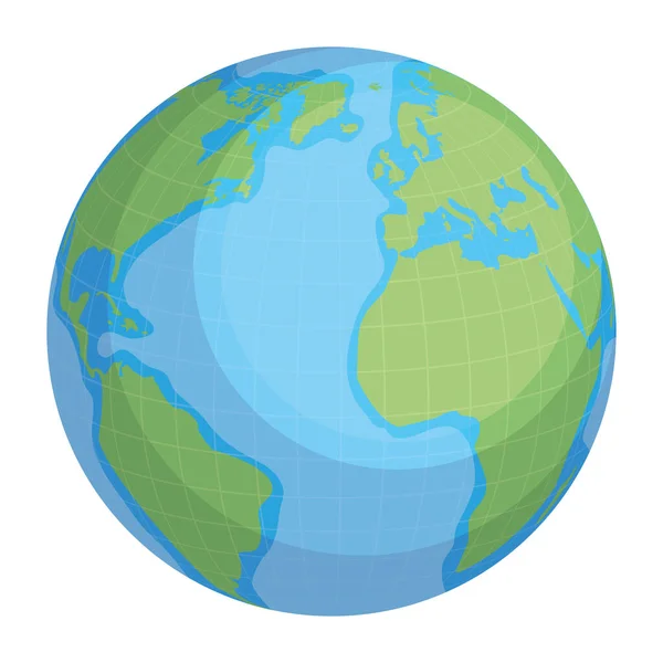 Světová Planeta Země Izolované Ikony — Stockový vektor