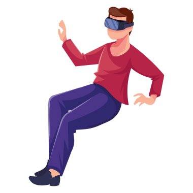 man with vr mask metaverse tech