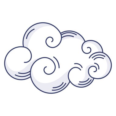 cloud sky retro style icon