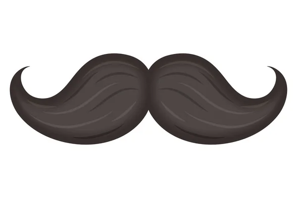 Bigode Macho Acessório Isolado Ícone — Vetor de Stock