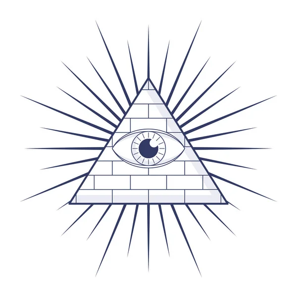 Astrology Eye Triangle Icon — Stock Vector