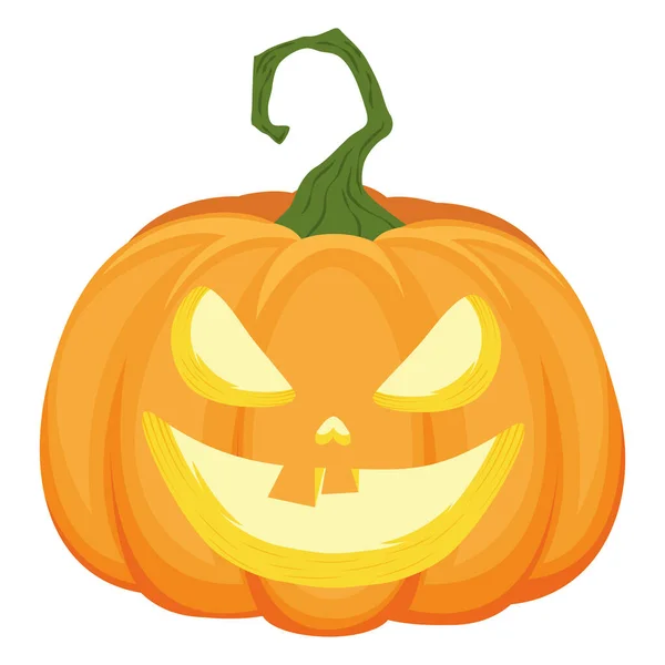 Halloween Orange Classic Pumpkin Icon — ストックベクタ