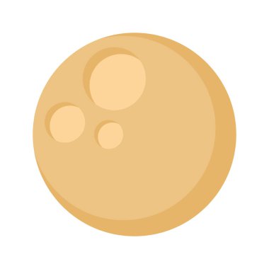 yellow full moon night icon