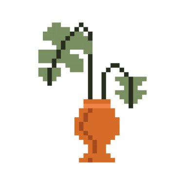 vase pixel art style icon