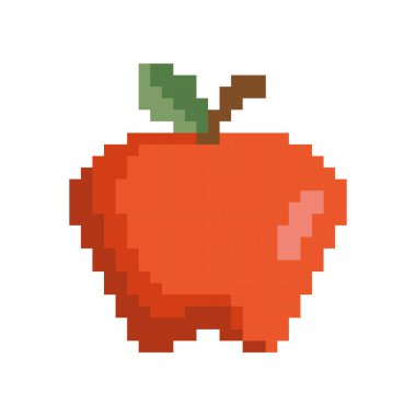 apple pixel art style icon