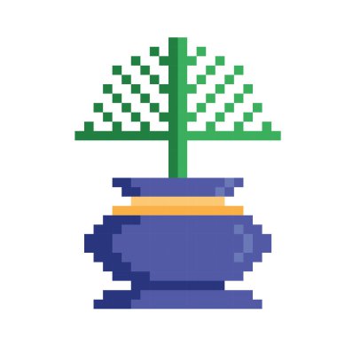 houseplant pixel art style icon