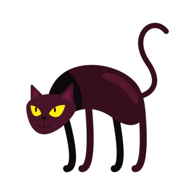 halloween cat animal silhouette icon