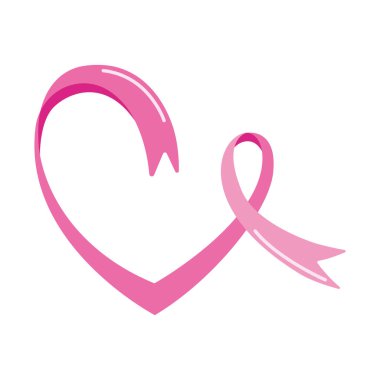 heart breast cancer campaign ribbon