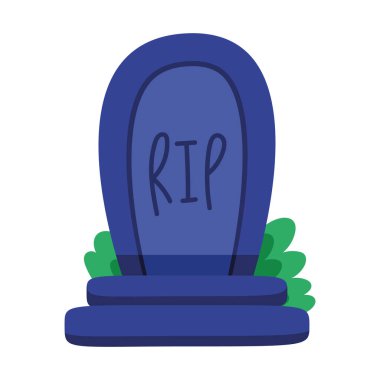 halloween gravestone with rip icon