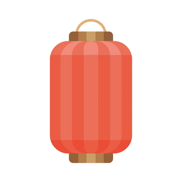 Red Asian Lamp Hanging Icon — Stock Vector