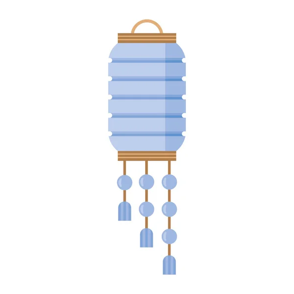 Lilac Asian Lamp Hanging Icon — Vettoriale Stock