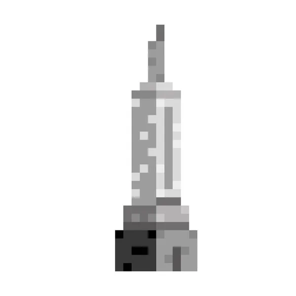 Skyscraper Pixel Art Style Icon — Vettoriale Stock