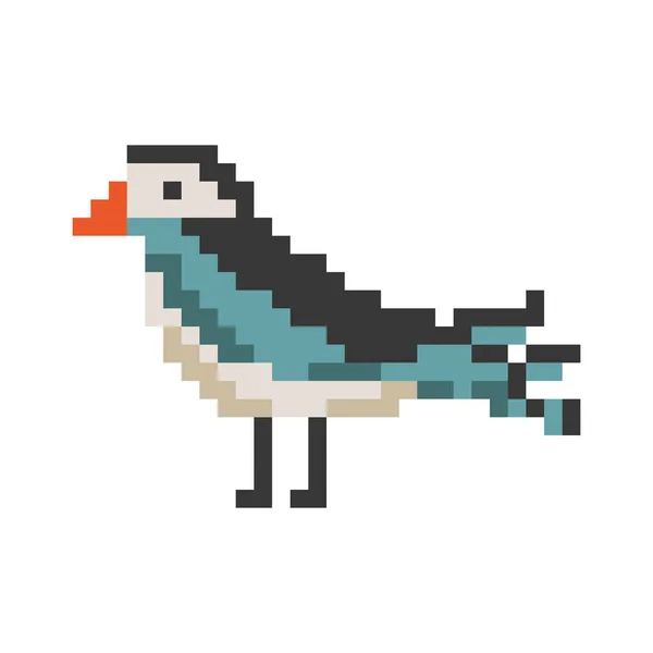 Bird Pixel Art Style Icon — Vector de stock