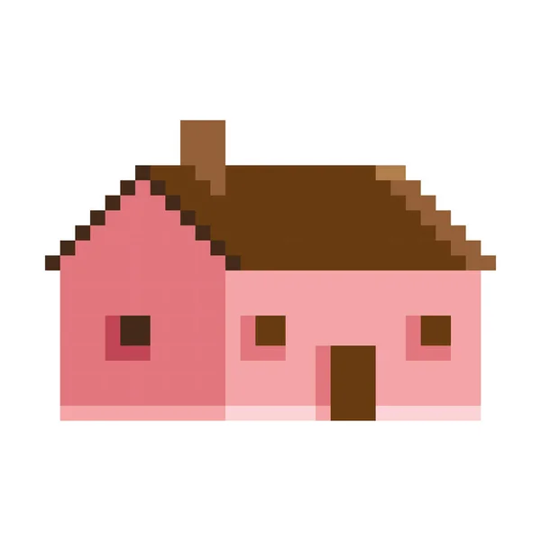 Σπίτι Pixel Τέχνη Στυλ Εικονίδιο — Διανυσματικό Αρχείο