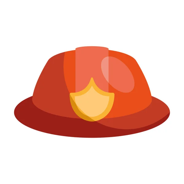 Firefighter Helmet Uniform Equipment Icon — Vetor de Stock