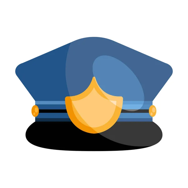 Police Officer Hat Shield — Stock vektor