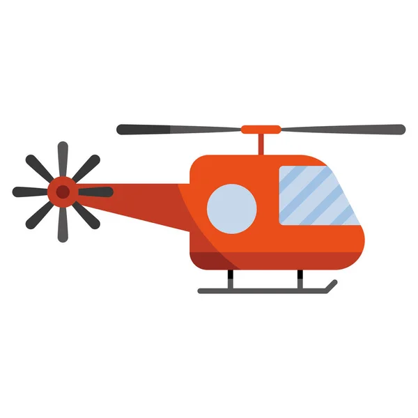 Red Helicopter Emergency Transport Icon — Vetor de Stock