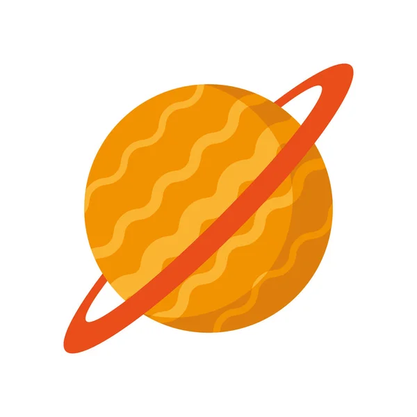 Saturn Planet Space Outer Icon — Stock Vector