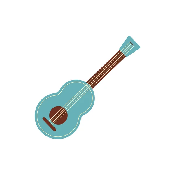 Instrumento Guitarra Icono Aislado Musical — Vector de stock