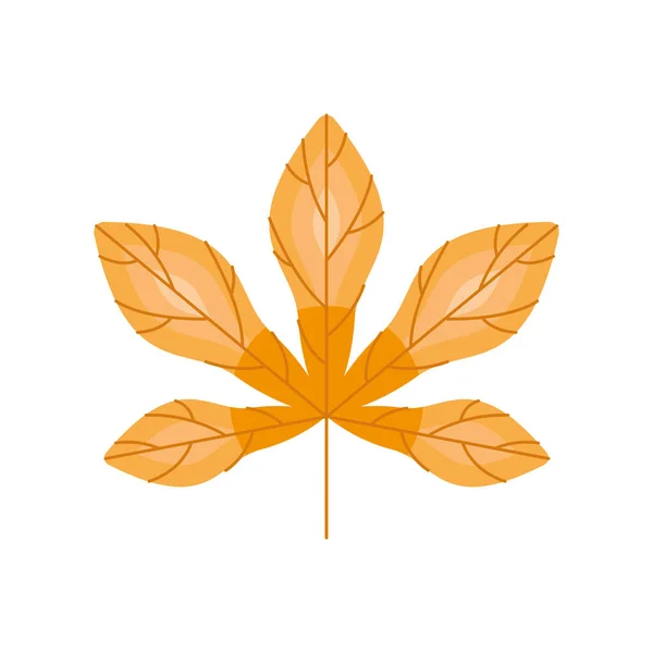 Autumn Leaf Plant Foliage Nature Icon — Stockový vektor