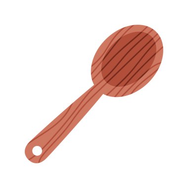 wooden kitchen spoon tool icon
