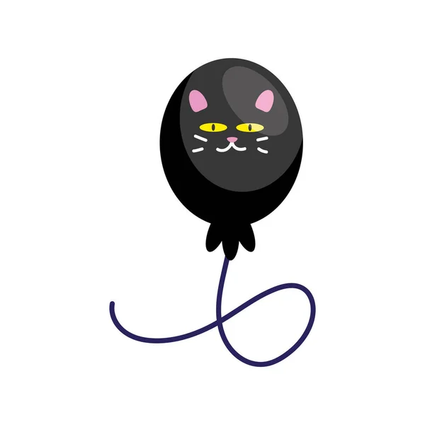 Balloon Helium Cat Face Character — Stockový vektor